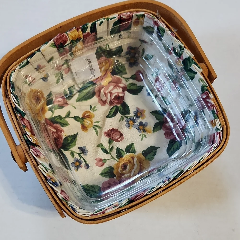 Vintage Longaberger Basket Liner and Plastic Insert 1999